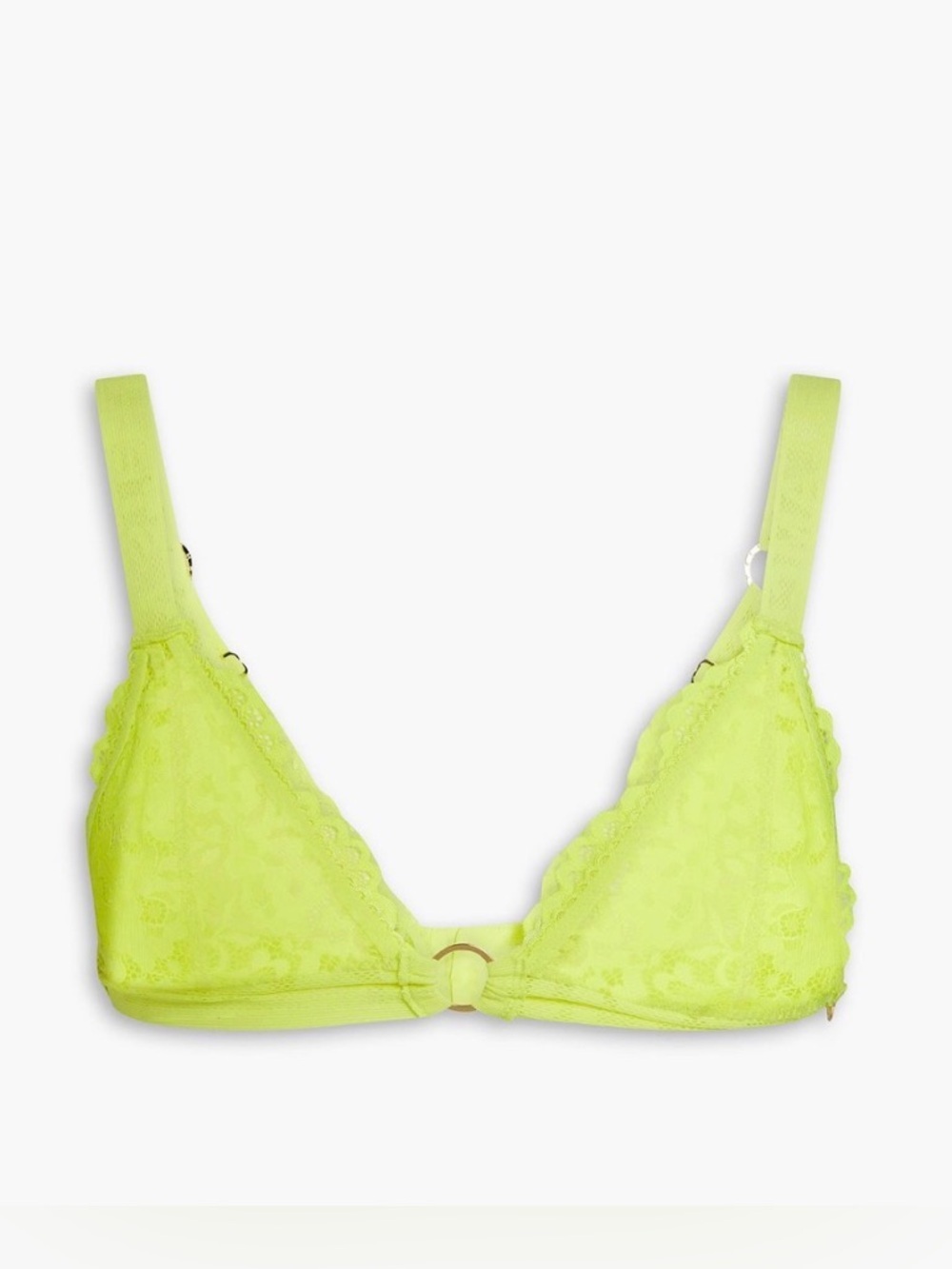 NWT STELLA MCCARTNEY Neon stretch-lace‎ triangle bra, Size S